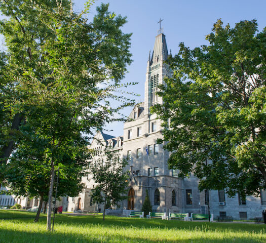 Devant tout vert du cégep de Saint-Laurent