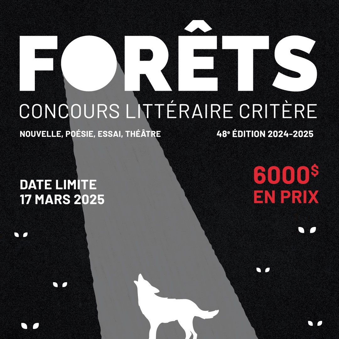 image Deux textes du Cégep sélectionnés pour le concours littéraire Critère